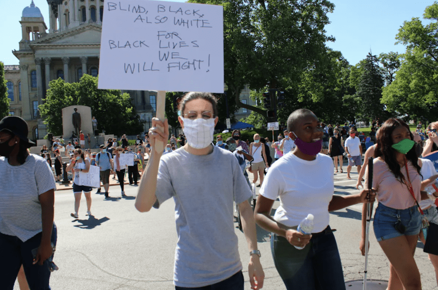 Springfield Blind Interracial Couple Join Protest for Justice!