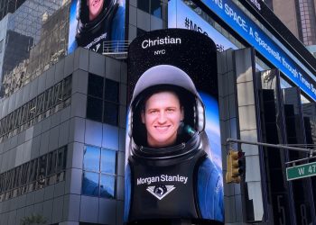 Christian Konopatzki Makes the Times Square Billboard