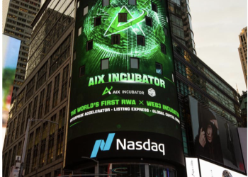 AIX Debuts on the NASDAQ MarketSite Tower Screen